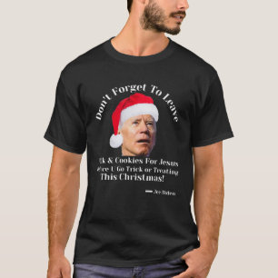 T-shirt Anti-Joe Biden Fêtes de Noël amusantes 2021 Joe B