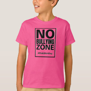 T-shirt Anti jour rose de intimidation de chemise aucune