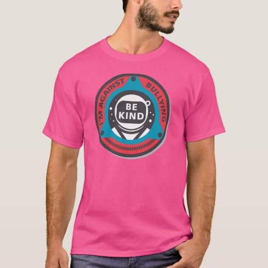 T-shirt Anti jour rose de intimidation Im de chemise (Devant)