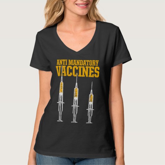 T-shirt Anti Mandatory Vaccine Patient Against Vaccination (Devant)