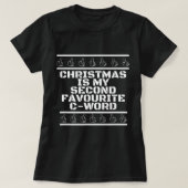 T-shirt Anti Noël C-Word Sarcastique jurer offensive (Design devant)