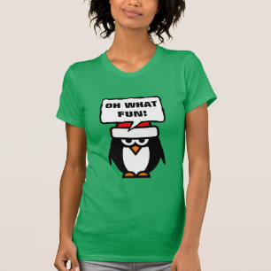 T-shirt anti Noël sarcastique avec un pingouin drô