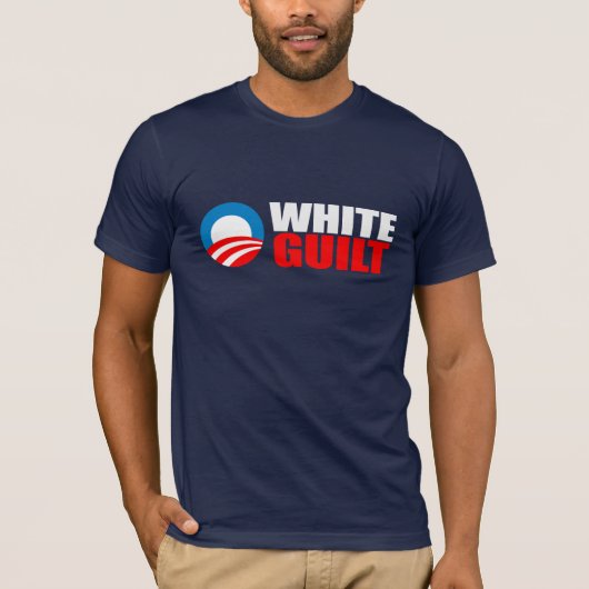 T-shirt Anti-Obama - CULPABILITÉ BLANCHE Bumpersticker (Devant)