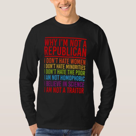 T-shirt Anti-Républicain Pourquoi je ne suis pas Républica (Devant)