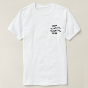 T-shirt Anti Running Running Club - Blanc