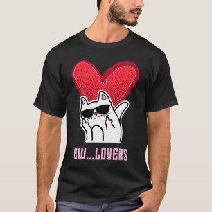T-shirt Anti Saint-Valentin Envie de Beurk Chat Louche