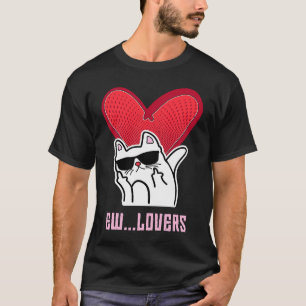 T-shirt Anti Saint-Valentin Envie de Beurk Chat Louche