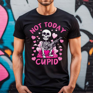 T-shirt anti-Saint-Valentin Pas aujourd'hui Cupido