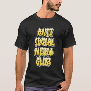 T-shirt Anti Social Media Club Manifestation Jaune Social 