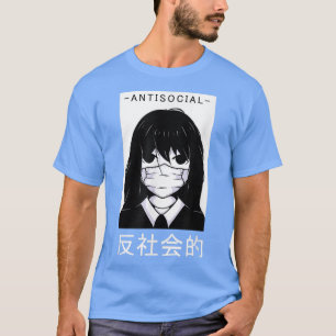 T-shirt Anti Texte japonais Aesthetic Manga Vaporwav