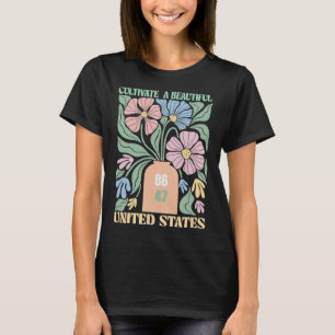 T-shirt Anti Trump Floral Boho 86 47 Cultivez De Beau