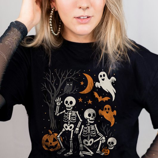 T-shirt Anti Trump Halloween Skeleton
