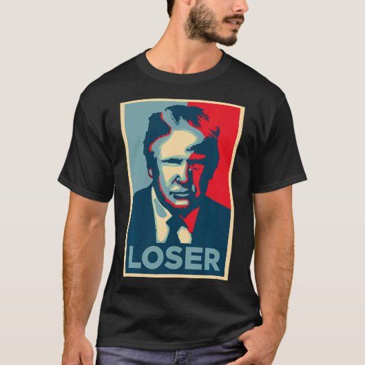 T-shirt Anti Trump Obama Hope Poster Loster (Devant)