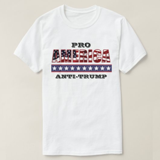 T-SHIRT ANTI-TRUMP PRO-AMÉRIQUE (Design devant)