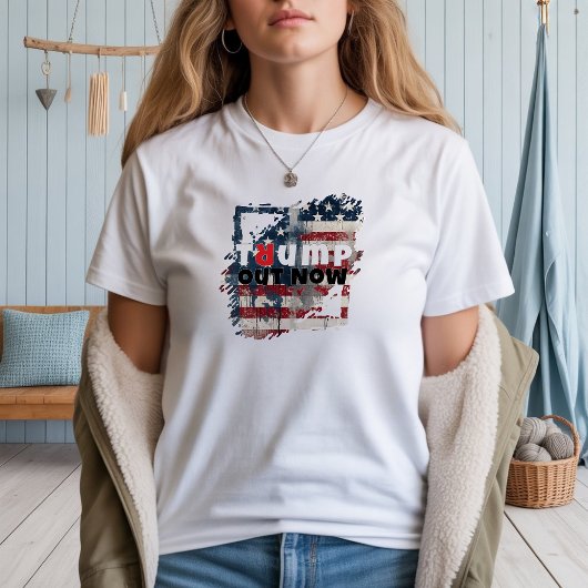 T-shirt Anti trump protest slogan flag