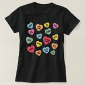 T-shirt Anti Valentines Day Drôle Candy Conversation Coeur (Design devant)