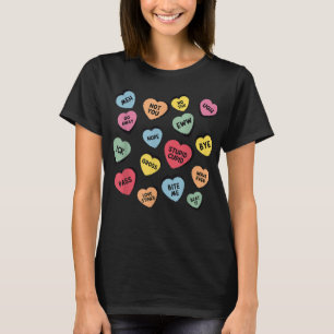 T-shirt Anti Valentines Day Drôle Candy Conversation Coeur
