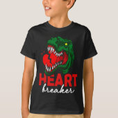 T-shirt Anti Valentines Day Single Heart Breaker T Rex Di  (Devant)