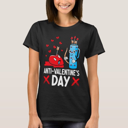 T-shirt Anti Valentines Day Valentines Day Arrows Single (Devant)
