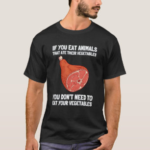 T-shirt Anti végan carnivore mangeur de viande régime céto