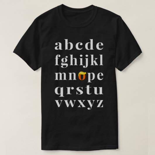 T-shirt AntiAlphabet Nope III (Design devant)