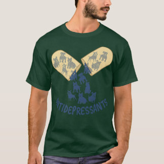 T-shirt Antidepressants, Pitbull Dog Lovers, Funny Dog Own