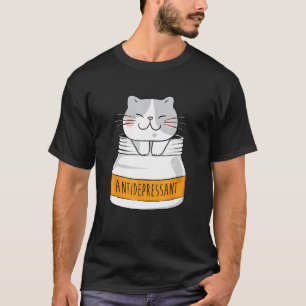 T-shirt Antidépresseur - Animal Amateur de Chat Éleveur de