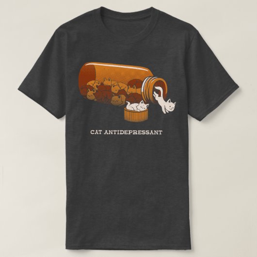 T-shirt Antidépresseur de chat par Tobe Fonseca (Design devant)