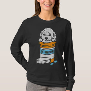 T-shirt Antidépresseur Poodle mignon animal animal animal