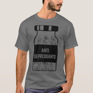 T-shirt Antidépresseurs, Amour Pitbull Sourire, Chien Est 