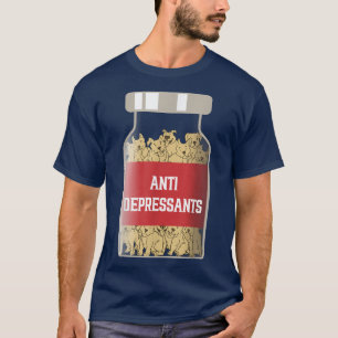 T-shirt Antidépresseurs, Amour Pitbull Sourire, Le Chien E