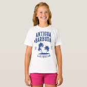 T-shirt Antigua & Barbuda Caribbean Palm Tree Kids (Devant entier)