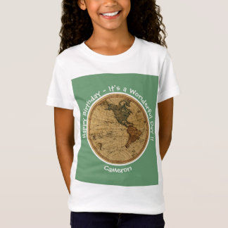 T-Shirt Antique 1786 Western Hemisphere Map Party