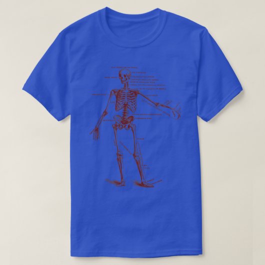 T-shirt Antique Anatomie Squelette humain 1 (Design devant)