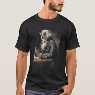 T-shirt Antique Corgi peinture The Literat happy dogs lire