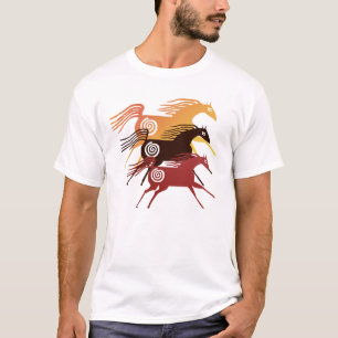 T-shirt antique de trois chevaux