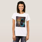 T-shirt Antique Hues Peacock Feather Eye (Devant entier)