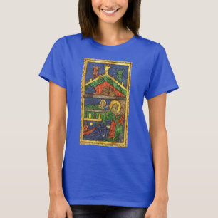 T-SHIRT ANTIQUE NATIVITÉ CHRISTMAS PARCHEMENT