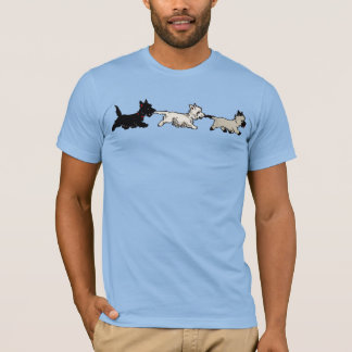 T-shirt Antique Trio of Terrier Dogs