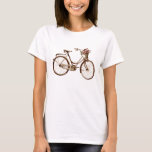 T-shirt Antique Vintage Panier à vélos Fleurs Roses<br><div class="desc">Bonjour, Je m'appelle Elly Lazarov. Je suis un designer très expérimenté. J'adore peindre. J'adore créer de belles choses! Je suis inspiré par les empreintes antiques, le style steampunk, la science-fiction et la nature. J'aime ce que je fais et j'espère que vous apprécierez mes dessins. . Dans mon studio, je me...</div>