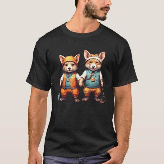 T-shirt Antiques adorables animaux (Devant)