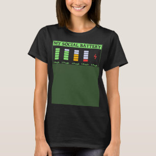 T-shirt Antisocia Introvertir Ma Batterie Sociale Pour Les