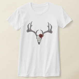 T-shirt Antlers Rustiques Floraux De Cerfs Rennes