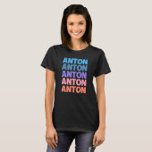 T-shirt Anton de texte répété moderne (Devant entier)