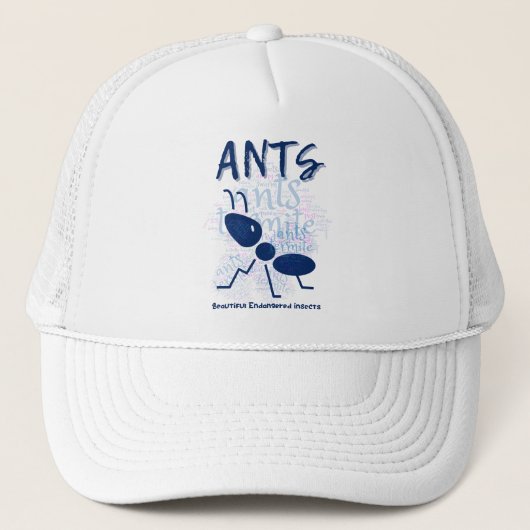 T-shirt Ants, Beautiful Engevaared Insects Trucker Pet (Voorkant)