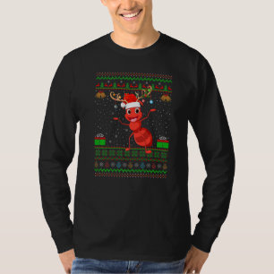 T-shirt Ants Santa Hat Correspondances de fourmis moches N