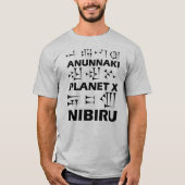T-shirt Anunnaki, Nibiru, Planet X, (Noir) (Devant)