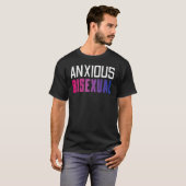 T-shirt Anxious Bisexual Bi Pride Flag Bisexuality Lgbtq W (Devant entier)
