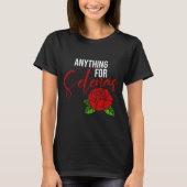 T-shirt Anything For Tacos Funny Rose Retro Shirt (Devant)