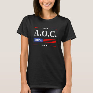T-shirt AOC 2024 Alexandria Ocasio Cortez 2024 American Fl
